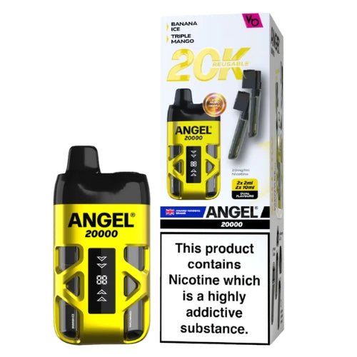Vapes Bar Angel 20000 Disposable Device  20MG, Banana Ice, Triple Mango
