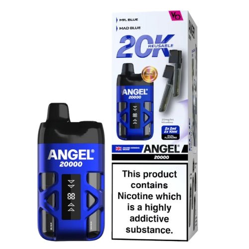 Vapes Bar Angel 20000 Disposable Device  20MG,  Mr Blue , Mad Blue