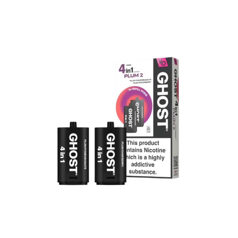 Vapes Bar Ghost 4 - in - 1 Refill Pods - Eliquid Base - Plum Edition 2