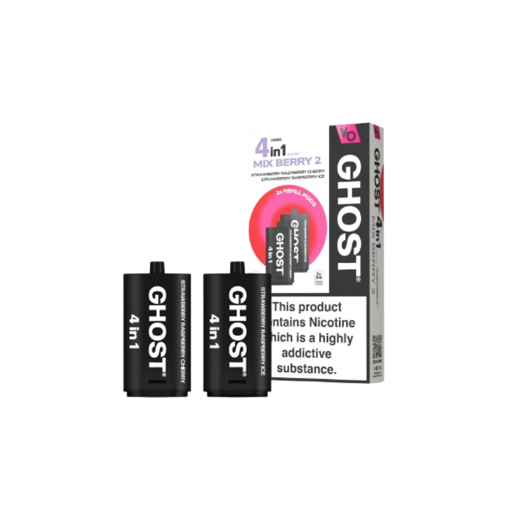 Vapes Bar Ghost 4 - in - 1 Refill Pods - Eliquid Base - Mix Berry Edition 2