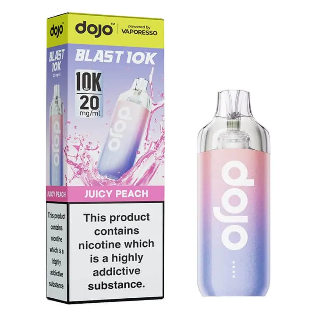 Vaporesso Dojo Blast 10k Puff Disposable Vape Pod Device - Eliquid Base - Juicy Peach
