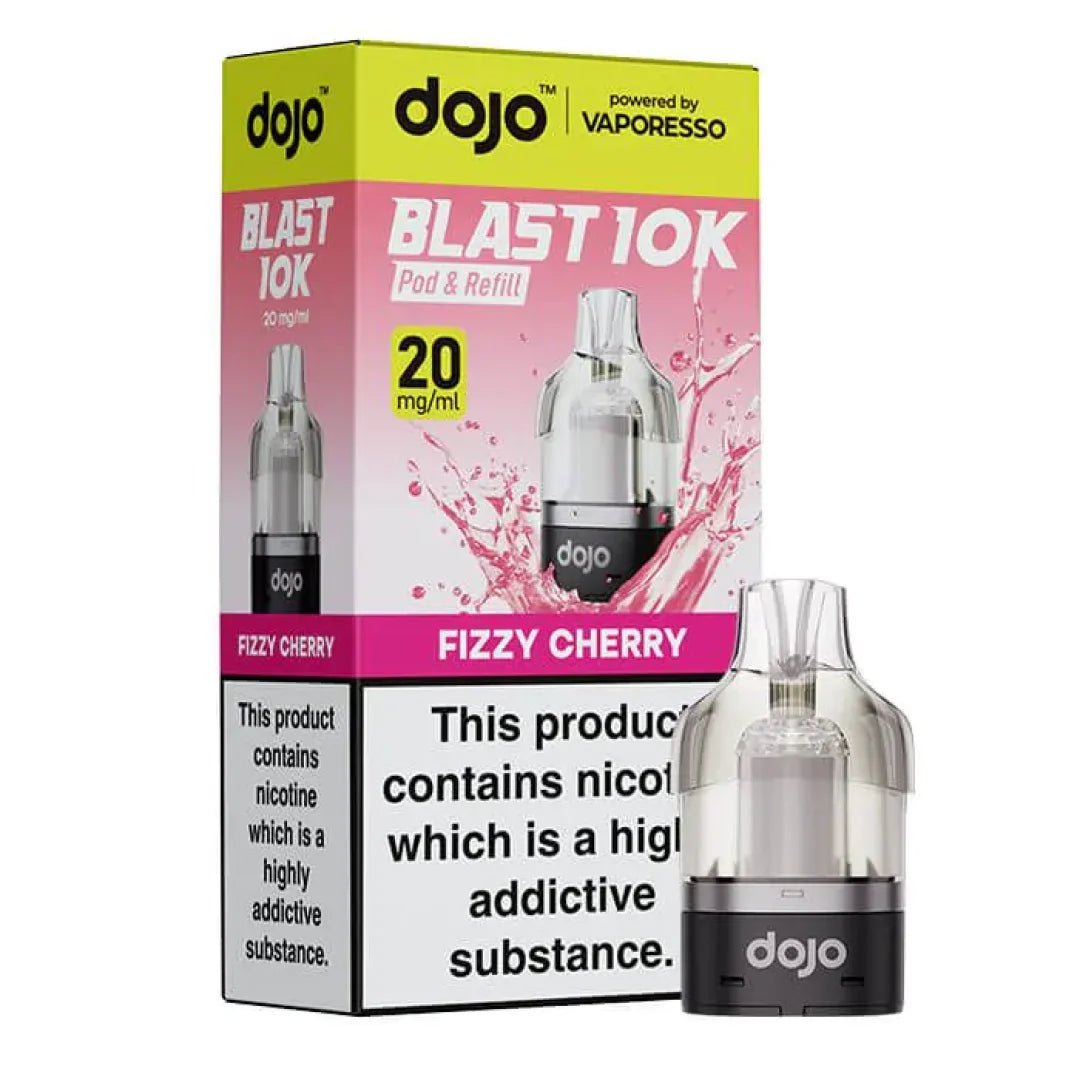 Vaporesso Dojo Blast 10k Puff Pre - Filled Replacement Pods - Eliquid Base - Fizzy Cherry