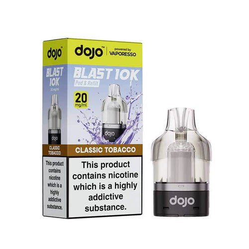 Vaporesso Dojo Blast 10k Puff Pre - Filled Replacement Pods - Eliquid Base - CLASSIC TOBACCO