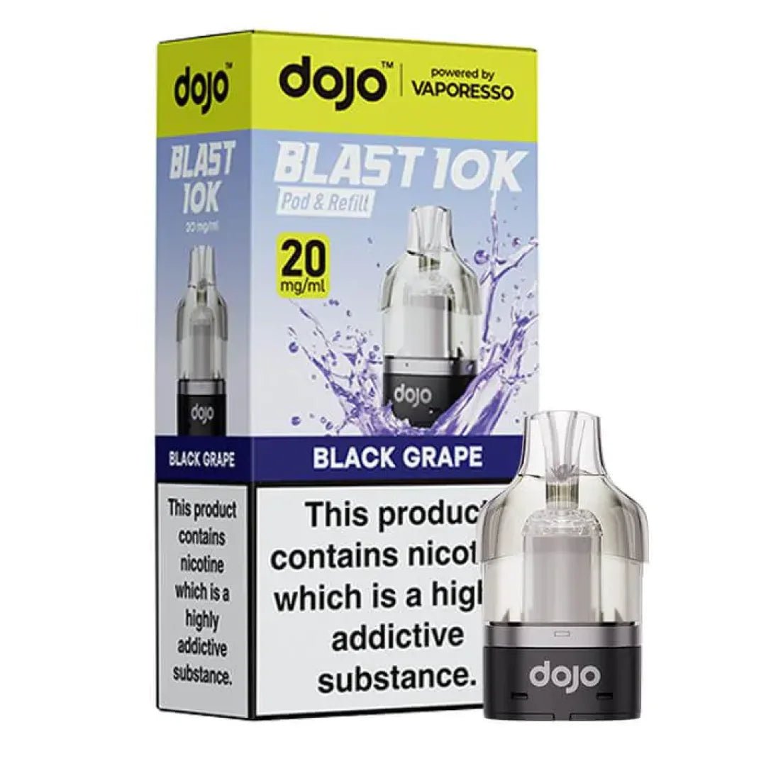 Vaporesso Dojo Blast 10k Puff Pre - Filled Replacement Pods - Eliquid Base - Black Grape