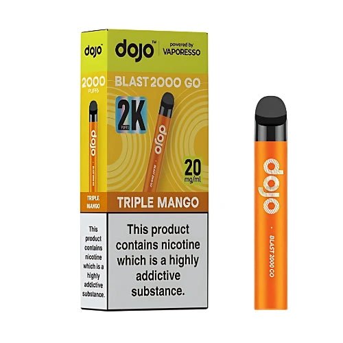 Vaporesso Dojo Blast 2000 Go Prefilled Pod Vape Kit - Pack of 5 - Eliquid Base - Triple Mango