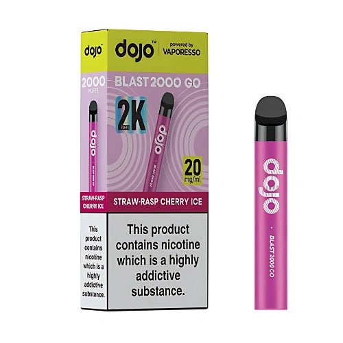 Vaporesso Dojo Blast 2000 Go Prefilled Pod Vape Kit - Pack of 5 - Eliquid Base - Strawberry Raspberry Cherry Ice