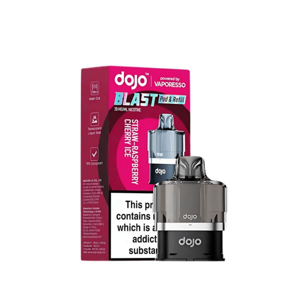 Vaporesso Dojo Blast 6000 Prefilled Pods - Eliquid Base - Straw - Raspberry Cherry Ice
