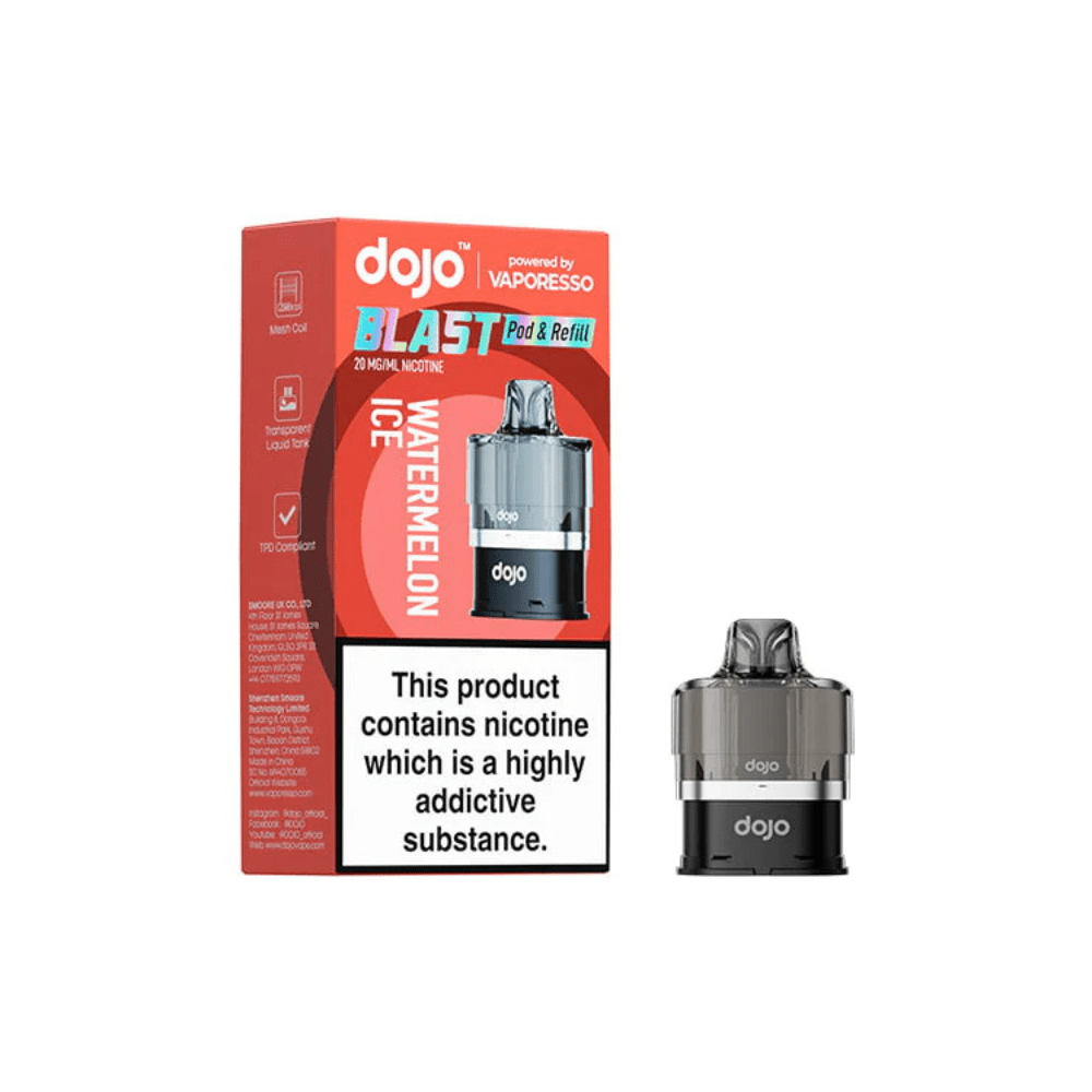 Vaporesso Dojo Blast 6000 Prefilled Pods - Eliquid Base - Watermelon Ice