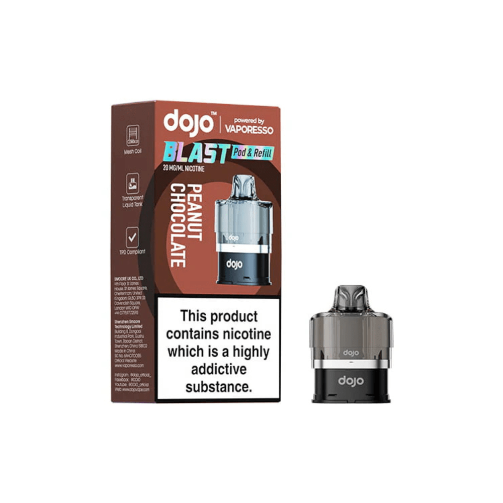 Vaporesso Dojo Blast 6000 Prefilled Pods - Eliquid Base - Peanut Chocolate
