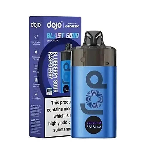 Vaporesso Dojo Blast 6000 Puff Vape Kit - Eliquid Base - Blueberry Sour Raspberry