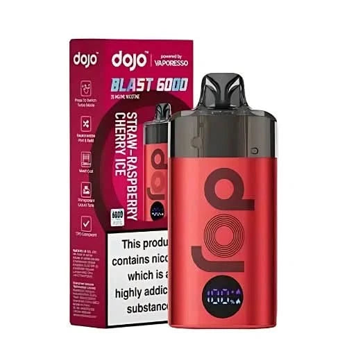Vaporesso Dojo Blast 6000 Puff Vape Kit - Eliquid Base - Strawberry Raspberry Cherry Ice