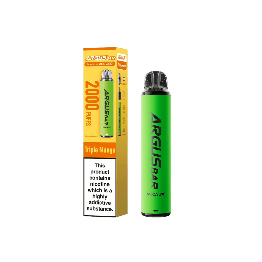 Voopoo Argus Bar Neon 2K Prefilled Pod Kit - Eliquid Base - Triple Mango