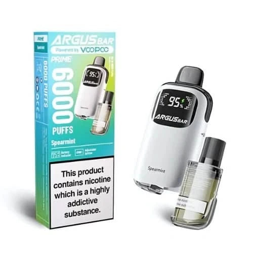 VooPoo Argus Bar Prime 6000 Disposable Vape, Spearmint
