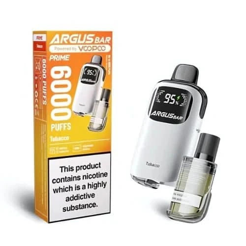 VooPoo Argus Bar Prime 6000 Disposable Vape, Tobacco