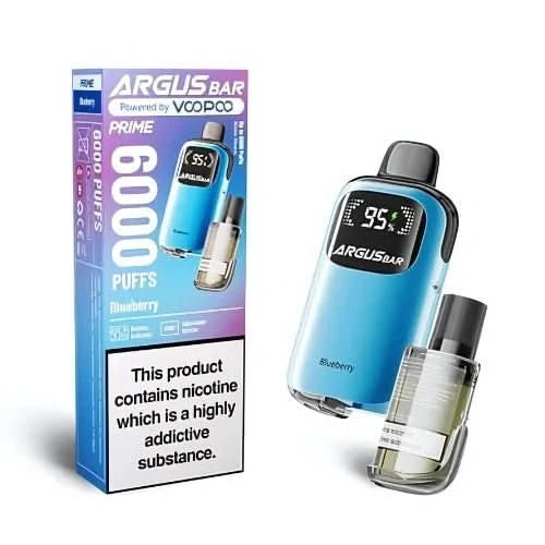 VooPoo Argus Bar Prime 6000 Disposable Vape, Blueberry