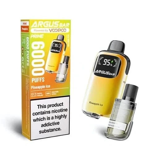 VooPoo Argus Bar Prime 6000 Disposable Vape, Pineapple Ice