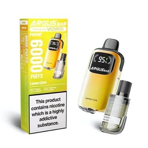 VooPoo Argus Bar Prime 6000 Disposable Vape, Lemon Lime