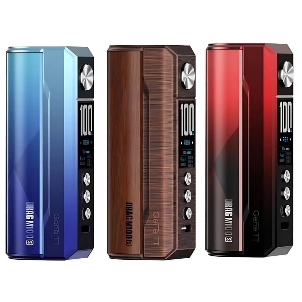 Voopoo Drag M100s Box Mod 100W - Eliquid Base - Antique Brass & Padauk