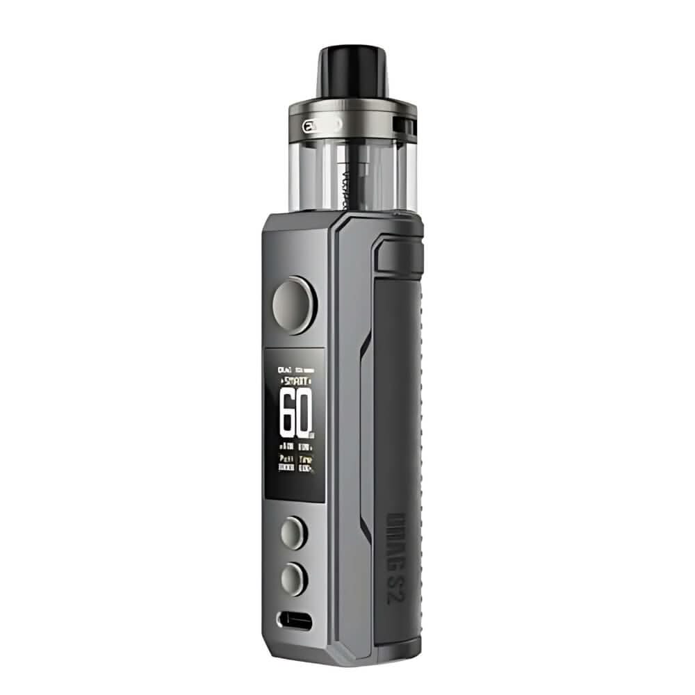Voopoo Drag S2 Pod Kit - Grey Metal - Eliquid Base - 
