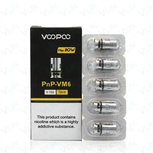 VooPoo PnP Replacement Coils - Eliquid Base - VM6 - 0.15ohm