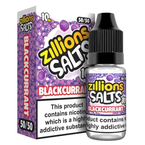 Zillion Salts 10ml Nic Salt E - Liquid - Pack of 5 - Eliquid Base - Blackcurrant