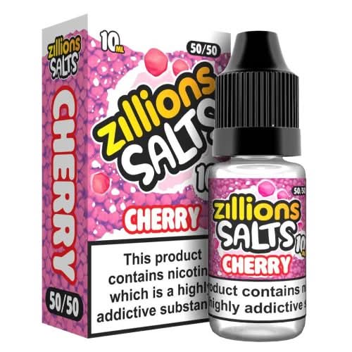 Zillion Salts 10ml Nic Salt E - Liquid - Pack of 5 - Eliquid Base - Cherry