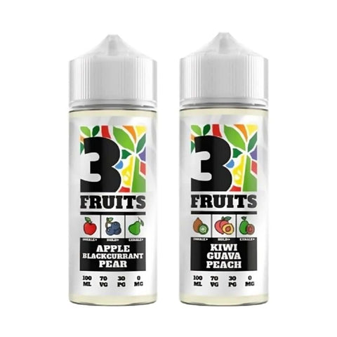 3 Fruits Shortfill 100ml E-Liquid - Eliquid Base-Apple Blackcurrant Pear