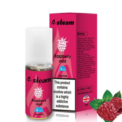 A-Steam 10ml E-Liquid - Pack of 10 - Eliquid Base-Raspberry Mint