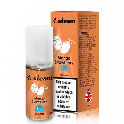 A-Steam 10ml E-Liquid - Pack of 10 - Eliquid Base-Mango Strawberry