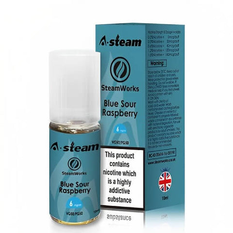 A-Steam 10ml E-Liquid - Pack of 10 - Eliquid Base-Blue Sour Raspberry