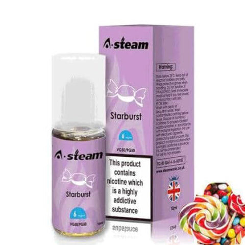 A-Steam 10ml E-Liquid - Pack of 10 - Eliquid Base-Strarburst