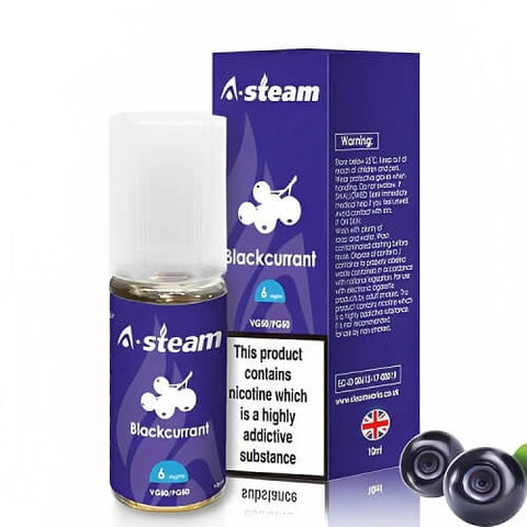 A-Steam 10ml E-Liquid - Pack of 10 - Eliquid Base-Blackcurrant