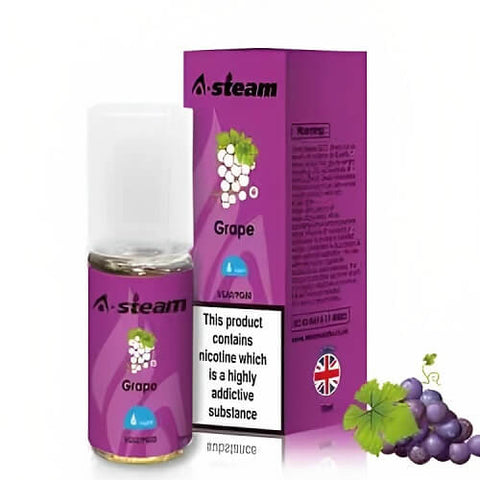 A-Steam 10ml E-Liquid - Pack of 10 - Eliquid Base-Grape