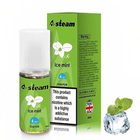 A-Steam 10ml E-Liquid - Pack of 10 - Eliquid Base-Ice Mint