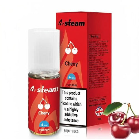 A-Steam 10ml E-Liquid - Pack of 10 - Eliquid Base-Cherry