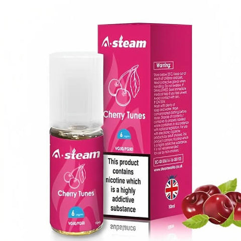 A-Steam 10ml E-Liquid - Pack of 10 - Eliquid Base-Cherry Tunes