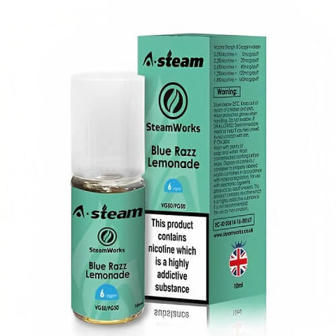 A-Steam 10ml E-Liquid - Pack of 10 - Eliquid Base-Blue Razz Lemonade
