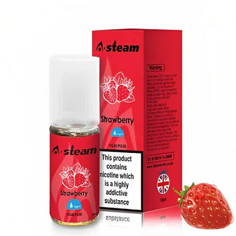 A-Steam 10ml E-Liquid - Pack of 10 - Eliquid Base-Strawberry