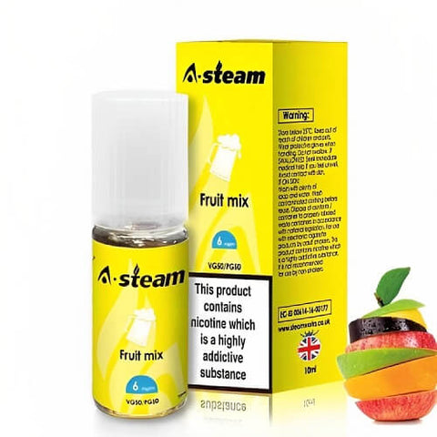 A-Steam 10ml E-Liquid - Pack of 10 - Eliquid Base-Fruit Mix