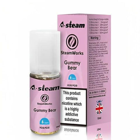 A-Steam 10ml E-Liquid - Pack of 10 - Eliquid Base-Gummy Bear