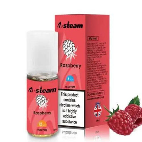 A-Steam 10ml E-Liquid - Pack of 10 - Eliquid Base-Raspberry