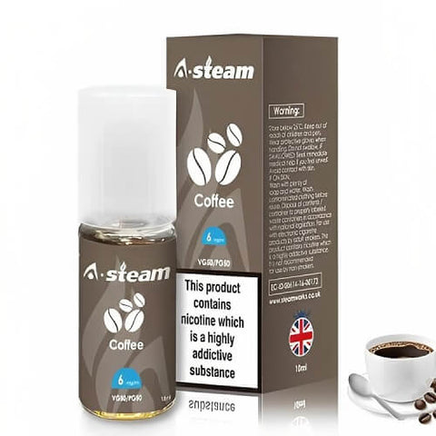 A-Steam 10ml E-Liquid - Pack of 10 - Eliquid Base-Coffee