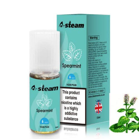 A-Steam 10ml E-Liquid - Pack of 10 - Eliquid Base-Spearmint