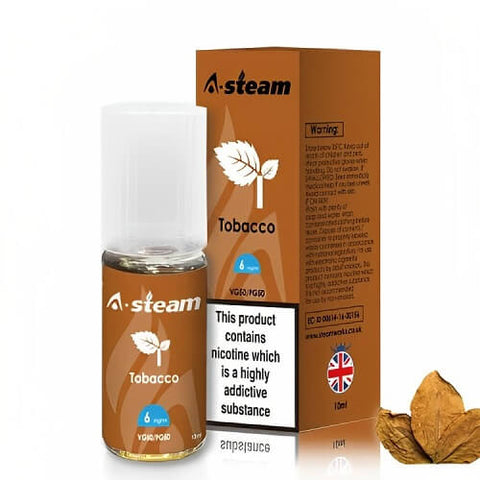 A-Steam 10ml E-Liquid - Pack of 10 - Eliquid Base-Tobacco
