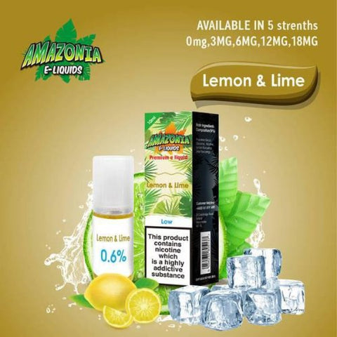 Amazonia 10ml E-Liquid 50/50 | All Flavours - Pack of 10 - Eliquid Base-Lemon & Lime