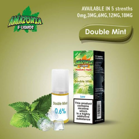 Amazonia 10ml E-Liquid 50/50 | All Flavours - Pack of 10 - Eliquid Base-Double Mint