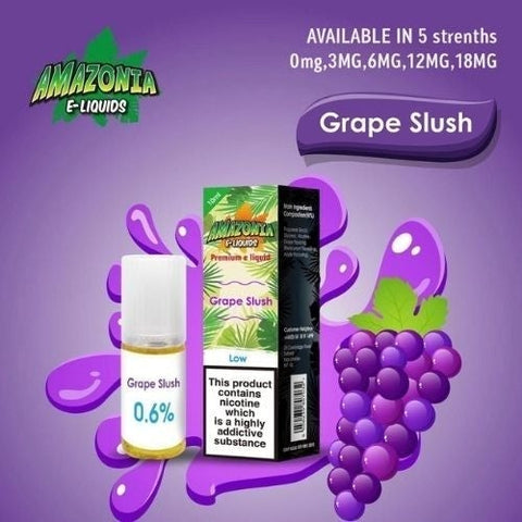 Amazonia 10ml E-Liquid 50/50 | All Flavours - Pack of 10 - Eliquid Base-Grape Slush
