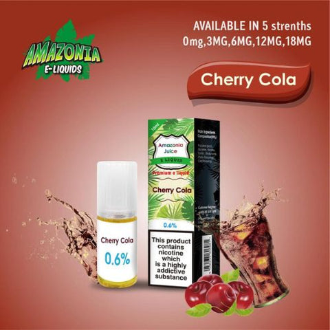 Amazonia 10ml E-Liquid 50/50 | All Flavours - Pack of 10 - Eliquid Base-Cherry Cola