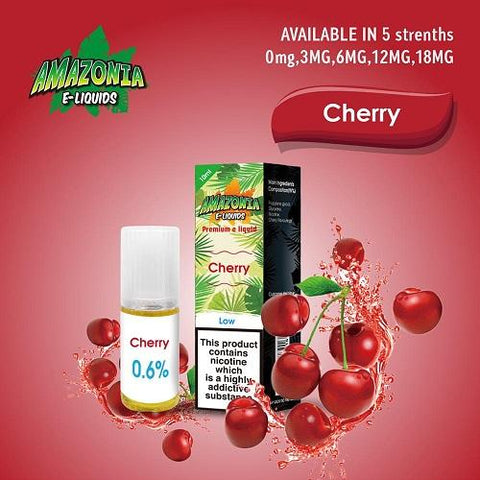 Amazonia 10ml E-Liquid 50/50 | All Flavours - Pack of 10 - Eliquid Base-Cherry