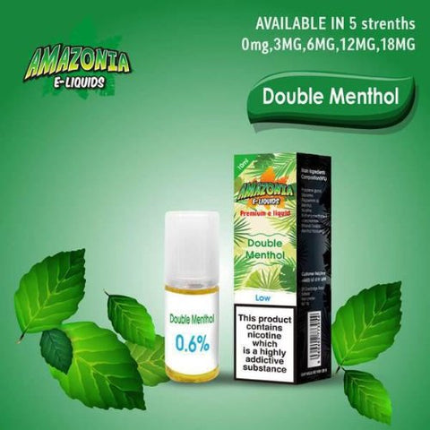 Amazonia 10ml E-Liquid 50/50 | All Flavours - Pack of 10 - Eliquid Base-Double Menthol